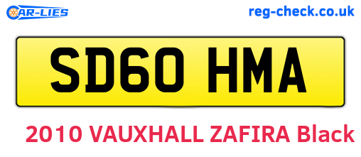 SD60HMA are the vehicle registration plates.