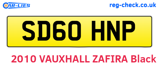 SD60HNP are the vehicle registration plates.