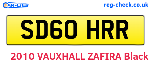 SD60HRR are the vehicle registration plates.