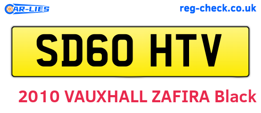 SD60HTV are the vehicle registration plates.