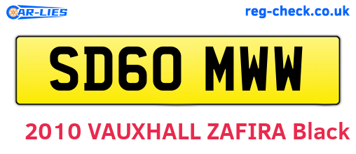 SD60MWW are the vehicle registration plates.