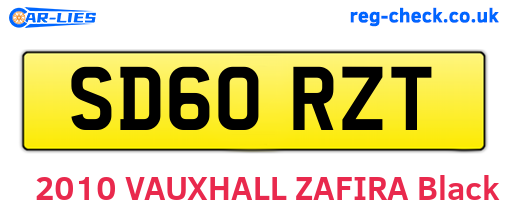 SD60RZT are the vehicle registration plates.