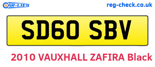 SD60SBV are the vehicle registration plates.