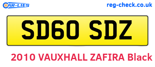 SD60SDZ are the vehicle registration plates.