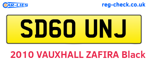 SD60UNJ are the vehicle registration plates.