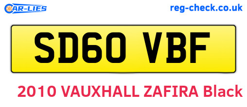SD60VBF are the vehicle registration plates.