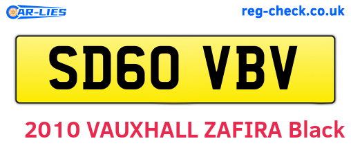 SD60VBV are the vehicle registration plates.