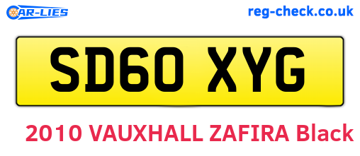 SD60XYG are the vehicle registration plates.
