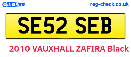 SE52SEB are the vehicle registration plates.