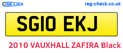 SG10EKJ are the vehicle registration plates.