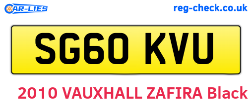SG60KVU are the vehicle registration plates.