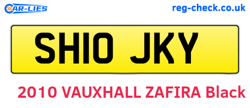 SH10JKY are the vehicle registration plates.