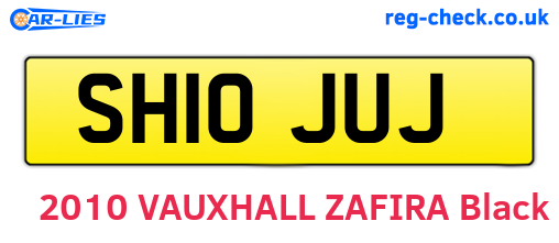 SH10JUJ are the vehicle registration plates.