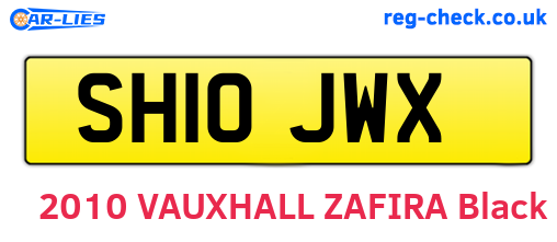 SH10JWX are the vehicle registration plates.