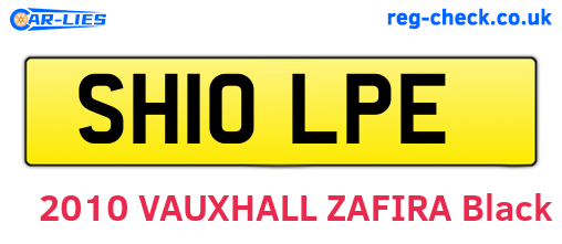 SH10LPE are the vehicle registration plates.