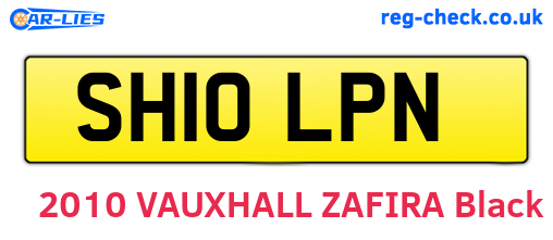 SH10LPN are the vehicle registration plates.