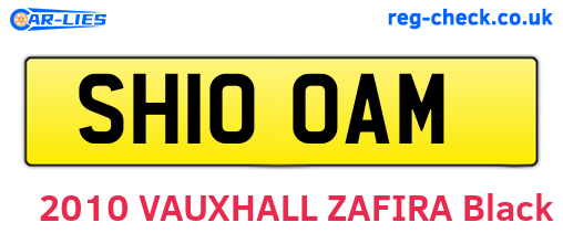 SH10OAM are the vehicle registration plates.