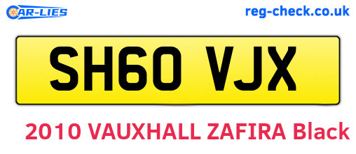 SH60VJX are the vehicle registration plates.