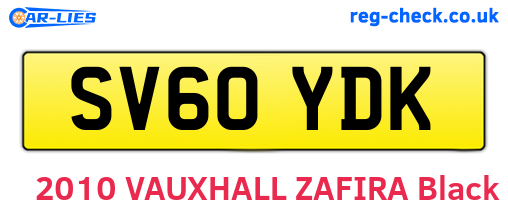 SV60YDK are the vehicle registration plates.