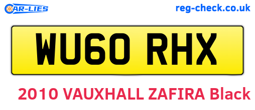 WU60RHX are the vehicle registration plates.