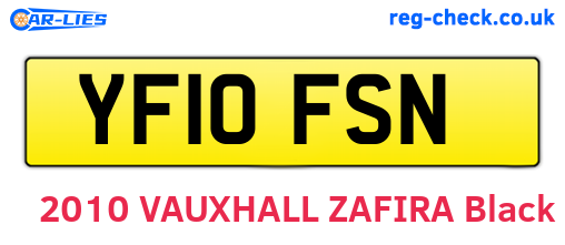 YF10FSN are the vehicle registration plates.