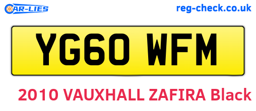 YG60WFM are the vehicle registration plates.
