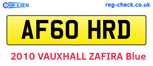AF60HRD are the vehicle registration plates.