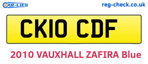 CK10CDF are the vehicle registration plates.