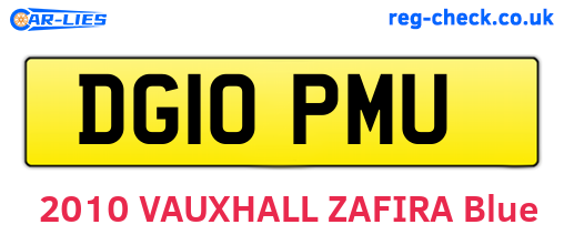 DG10PMU are the vehicle registration plates.