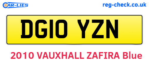 DG10YZN are the vehicle registration plates.