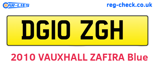 DG10ZGH are the vehicle registration plates.