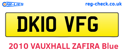 DK10VFG are the vehicle registration plates.