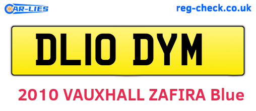 DL10DYM are the vehicle registration plates.
