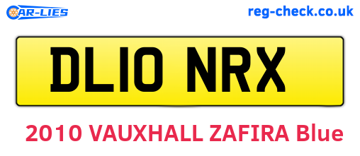DL10NRX are the vehicle registration plates.