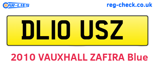 DL10USZ are the vehicle registration plates.