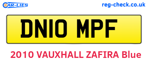 DN10MPF are the vehicle registration plates.