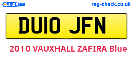 DU10JFN are the vehicle registration plates.