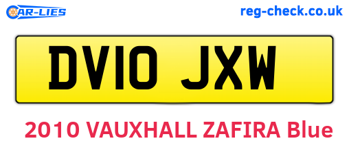 DV10JXW are the vehicle registration plates.