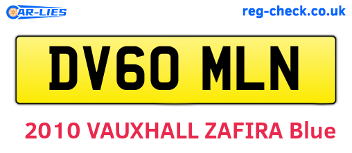 DV60MLN are the vehicle registration plates.