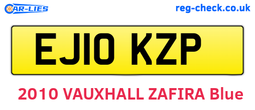 EJ10KZP are the vehicle registration plates.