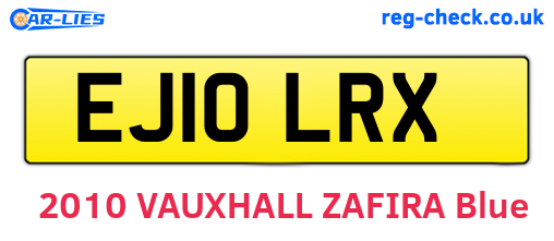 EJ10LRX are the vehicle registration plates.