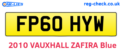 FP60HYW are the vehicle registration plates.