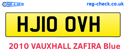 HJ10OVH are the vehicle registration plates.