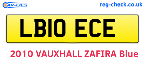 LB10ECE are the vehicle registration plates.
