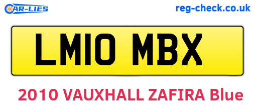 LM10MBX are the vehicle registration plates.