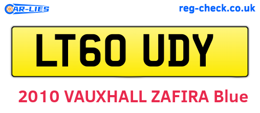 LT60UDY are the vehicle registration plates.