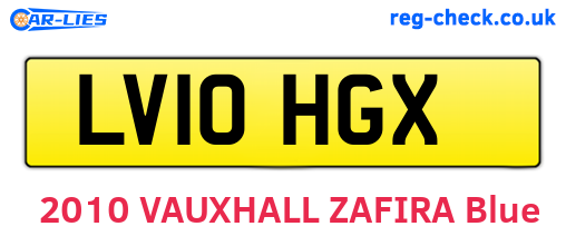 LV10HGX are the vehicle registration plates.