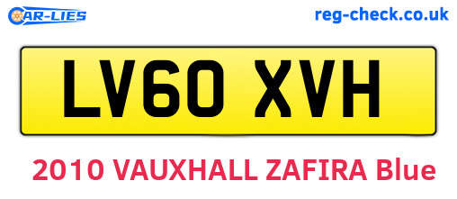 LV60XVH are the vehicle registration plates.