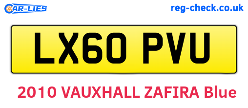 LX60PVU are the vehicle registration plates.