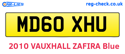 MD60XHU are the vehicle registration plates.